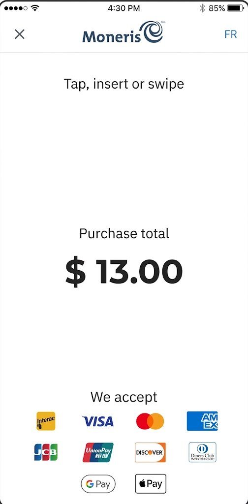 ShapesPay payment terminal transaction screen